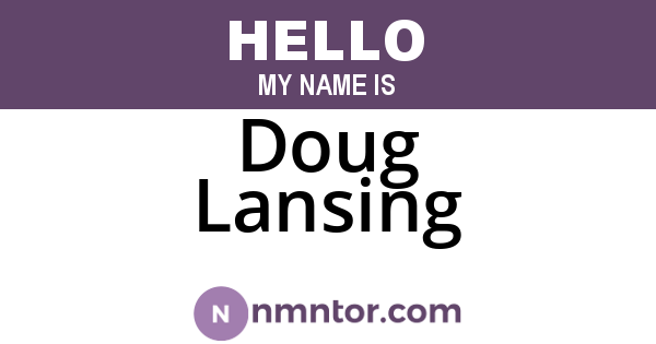 Doug Lansing