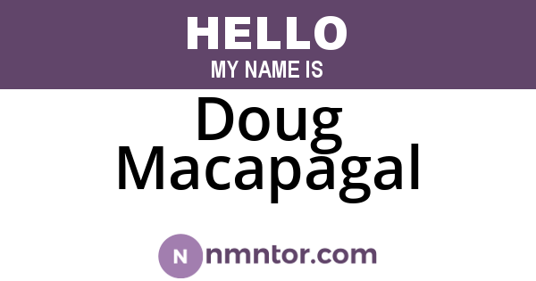 Doug Macapagal