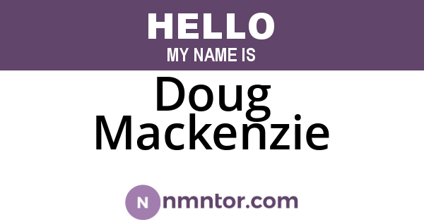 Doug Mackenzie