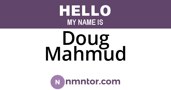 Doug Mahmud