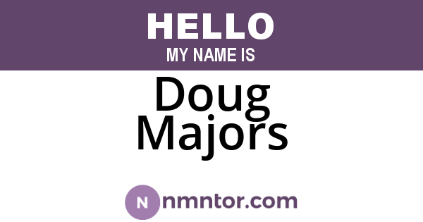 Doug Majors