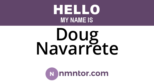 Doug Navarrete