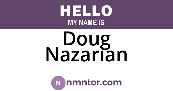Doug Nazarian