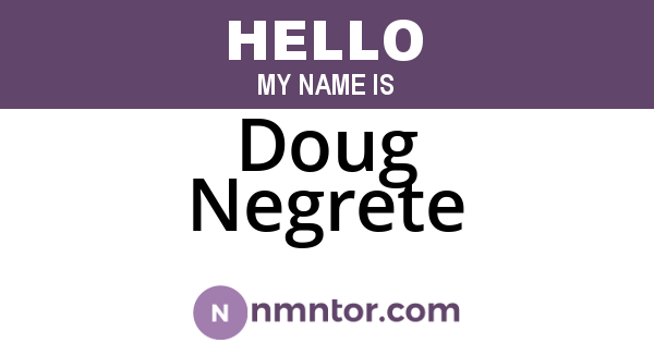 Doug Negrete
