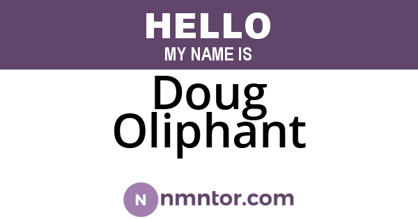 Doug Oliphant