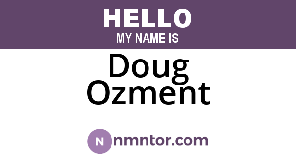 Doug Ozment