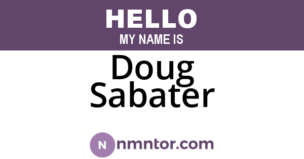 Doug Sabater
