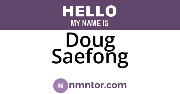 Doug Saefong