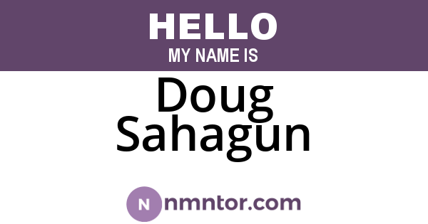 Doug Sahagun