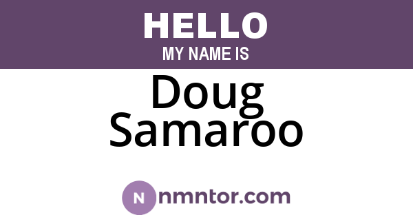 Doug Samaroo