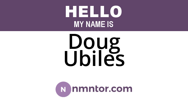 Doug Ubiles