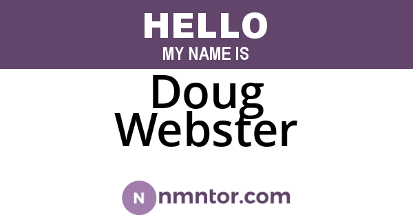 Doug Webster