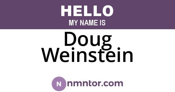Doug Weinstein