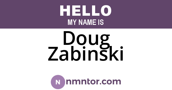 Doug Zabinski