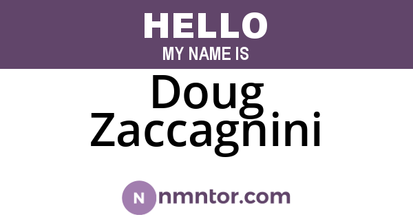 Doug Zaccagnini