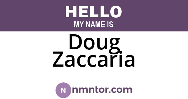 Doug Zaccaria
