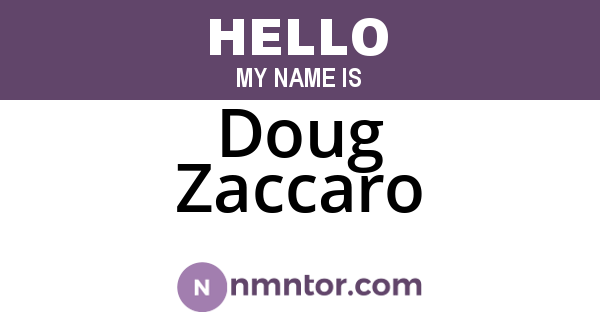 Doug Zaccaro