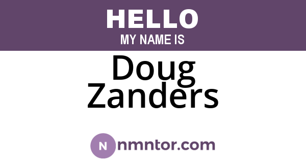 Doug Zanders