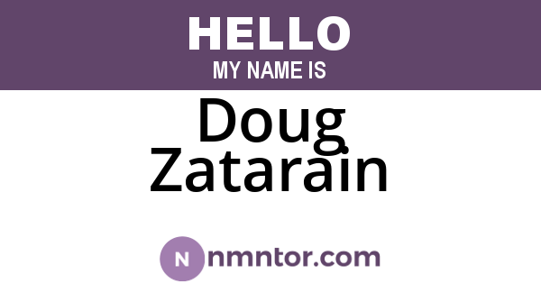 Doug Zatarain