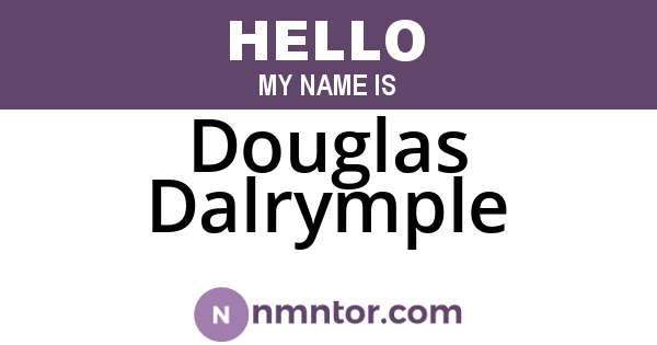 Douglas Dalrymple