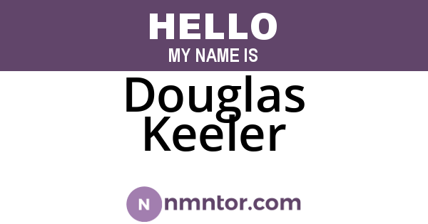Douglas Keeler