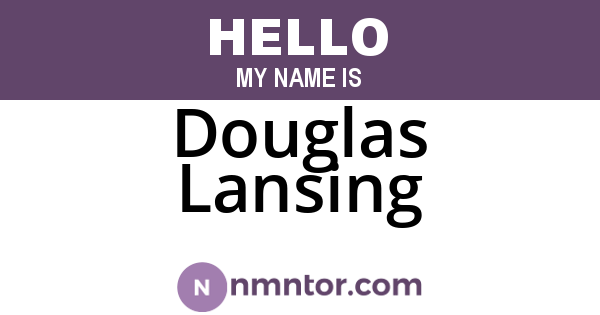 Douglas Lansing