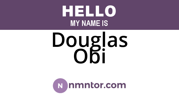 Douglas Obi