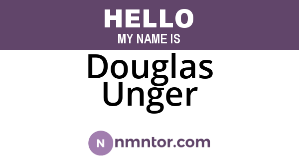 Douglas Unger