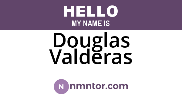 Douglas Valderas