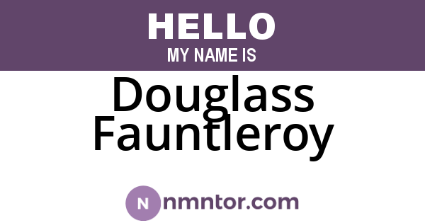 Douglass Fauntleroy
