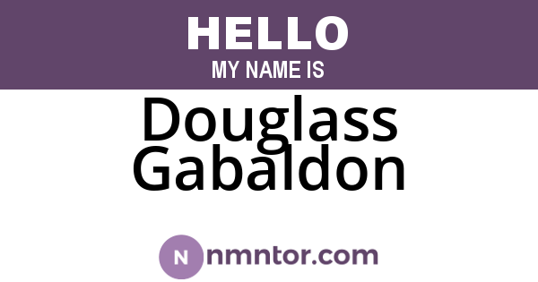 Douglass Gabaldon