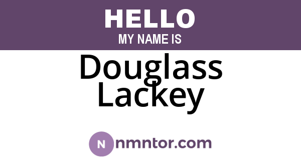 Douglass Lackey