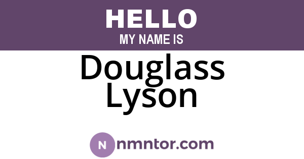 Douglass Lyson