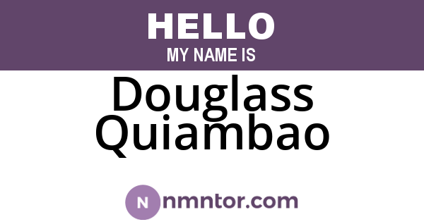 Douglass Quiambao
