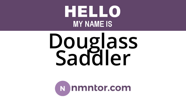 Douglass Saddler