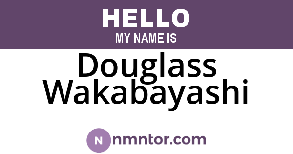 Douglass Wakabayashi