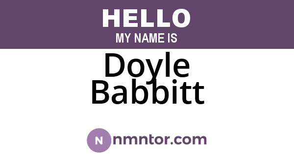 Doyle Babbitt