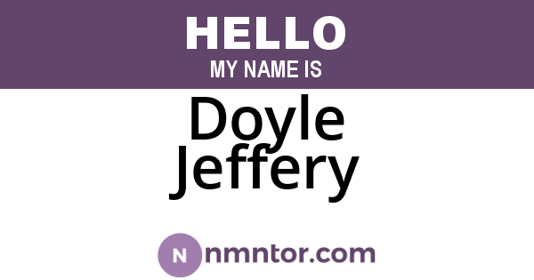 Doyle Jeffery