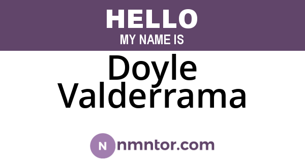 Doyle Valderrama