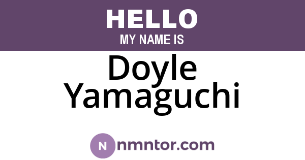 Doyle Yamaguchi