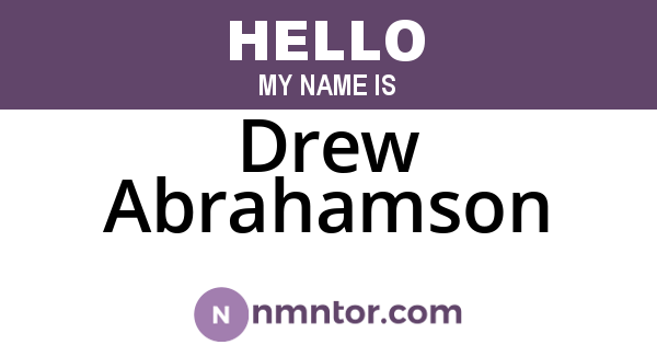 Drew Abrahamson