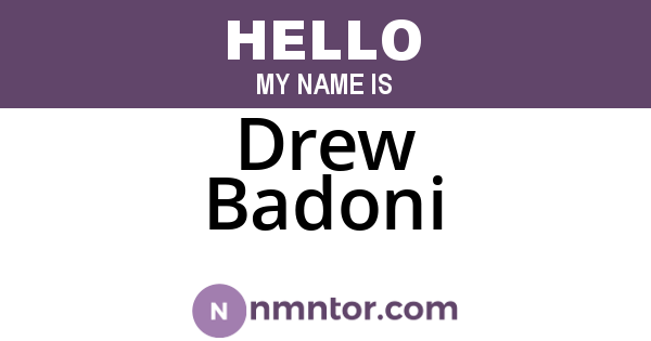 Drew Badoni