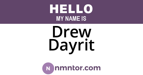 Drew Dayrit