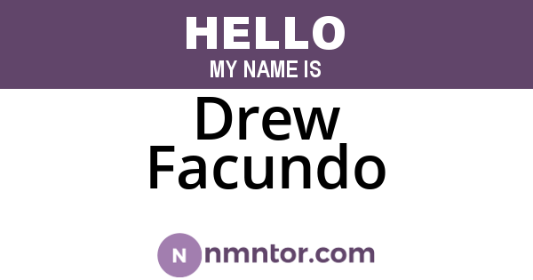 Drew Facundo