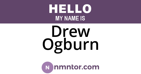 Drew Ogburn