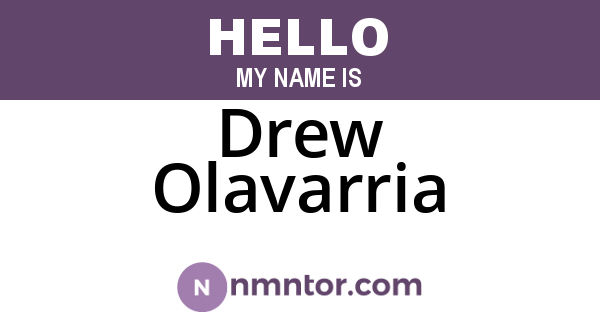 Drew Olavarria