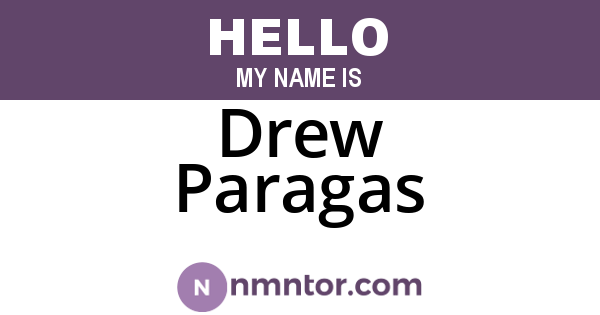 Drew Paragas