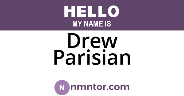 Drew Parisian