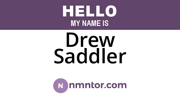Drew Saddler