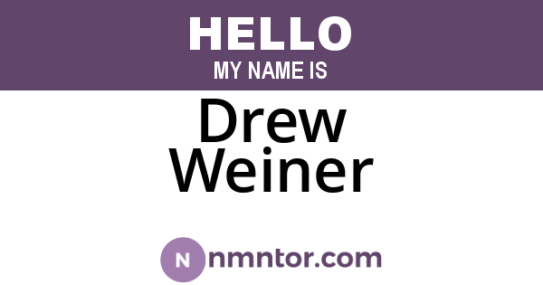 Drew Weiner